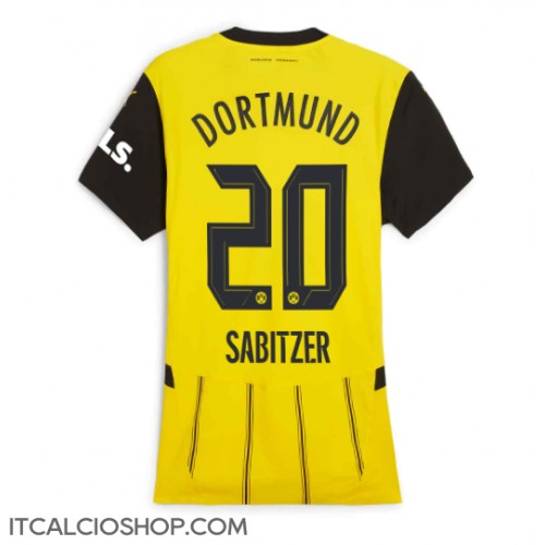 Borussia Dortmund Marcel Sabitzer #20 Prima Maglia Femmina 2024-25 Manica Corta
